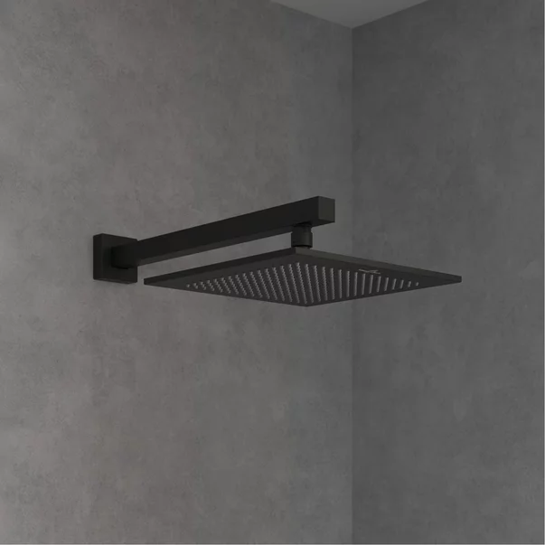 Palarie de dus patrata Villeroy&Boch Universal 25x25 cm negru mat periat 1 functie [1]