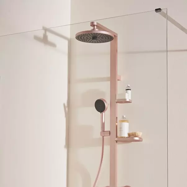 Palarie de dus rotunda din aluminiu Ideal Standard Alu+ rose mat 2 functii [4]