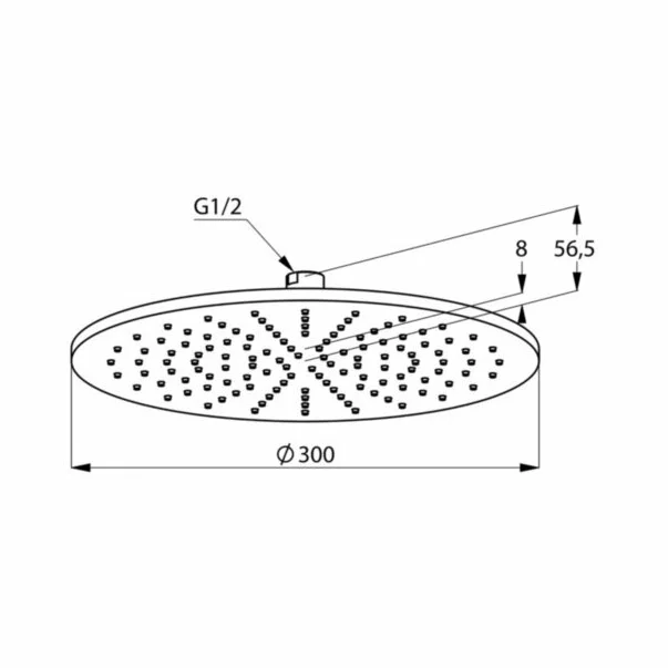 Palarie de dus rotunda Kludi A-QA 300 mm crom [1]