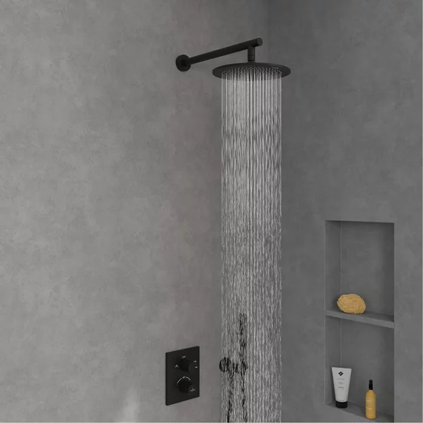 Palarie de dus rotunda Villeroy&Boch Universal 25 cm negru mat 1 functie [3]