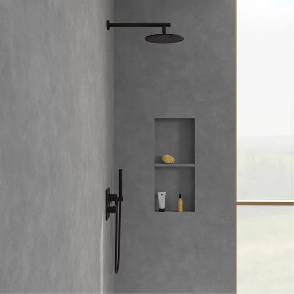 Palarie de dus rotunda Villeroy&Boch Universal 25 cm negru mat 1 functie [5]