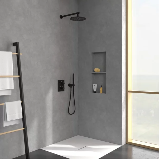 Palarie de dus rotunda Villeroy&Boch Universal 25 cm negru mat 1 functie [10]