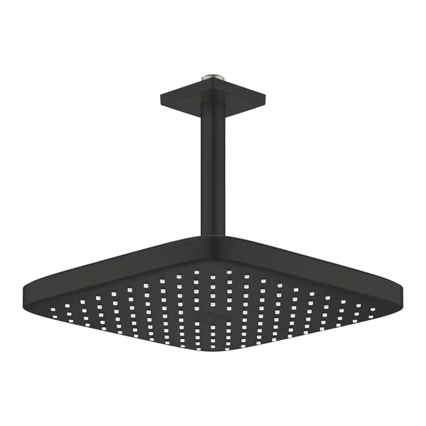 Palarie si brat de dus negru mat Grohe Tempesta 250 Cube patrata montaj tavan [1]