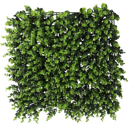 Decoratiuni si articole casa - Panou decorativ artificial 50x50 cm, montare pe perete sau gard, buxus, interior/exterior