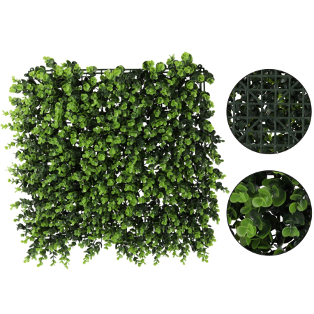 Panou decorativ artificial 50x50 cm, montare pe perete sau gard, buxus, interior/exterior [1]