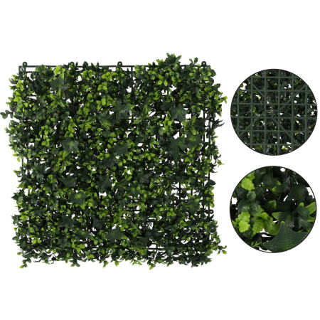Panou decorativ artificial 50x50 cm, montare pe perete sau gard, iedera, interior/exterior [1]
