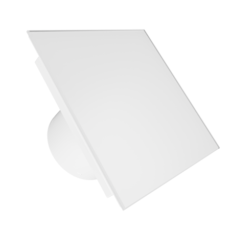 Termice, climatizare si ventilatie - Panou decorativ din sticla VentEurope PAGM4/5W, compatibil cu ventilatoarele EON, 179x179 mm, design modern, Alb mat