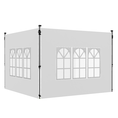 Pavilioane -  Panouri Laterale pentru Foisor cu Fereastra, Pentru Foisor Pliabil de 3x3 m sau 3x4 m, 2 Bucati de Rezerva