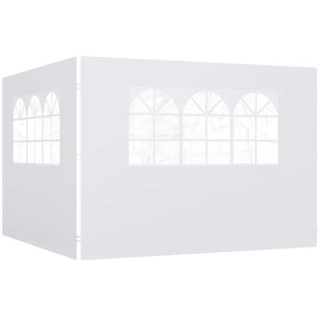 Prelate, pavilioane, umbrele terasa -  Panouri Laterale pentru Foisor Pop-Up, 3x2m, Alb