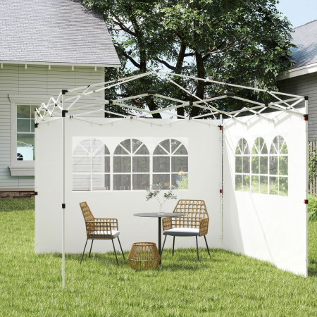  Panouri Laterale pentru Foisor Pop-Up, 3x2m, Alb [7]