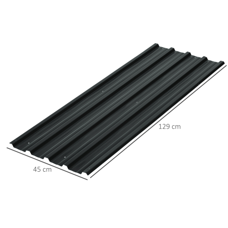  Panouri pentru Acoperis din Otel, 12 Foi Galvanizate pentru Acoperisuri si Pereti, 129x45 cm, Gri inchis [2]
