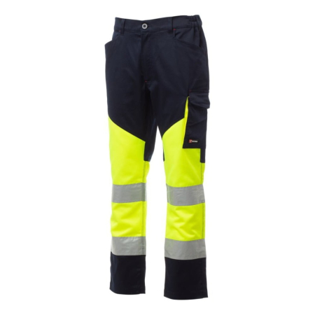 Pantaloni talie Payper Working, Sezon Toate anotimpurile, Fluorescent Yellow/Navy Blue, Marime 2XS [0]
