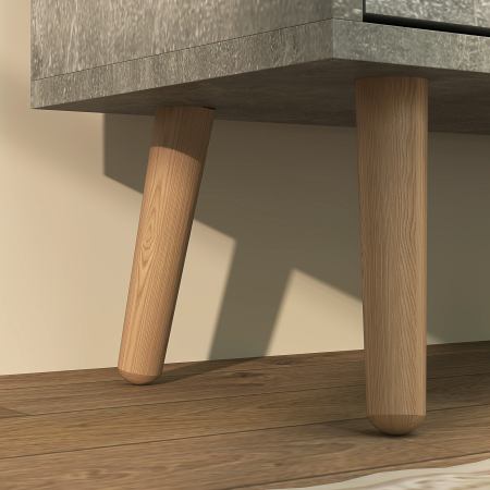  Pantofar cu 4 Sertare Rabatabile pe 2 Niveluri pentru 16 Perechi de Pantofi, 95x26x95 cm, Gri [8]