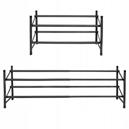 Pantofar extensibil cu 2 rafturi, 62-115cm, negru [8]