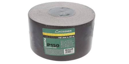 Unelte de vopsit si tencuit - Panza abraziva Küssner PLS46, rola 115 mm x 45 m, acoperire cu electrocorindon, granulatie *P150*