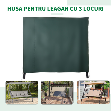  Panza de Acoperire pentru Leagan din Tesut Oxford Impermeabil 180x124x164cm [4]