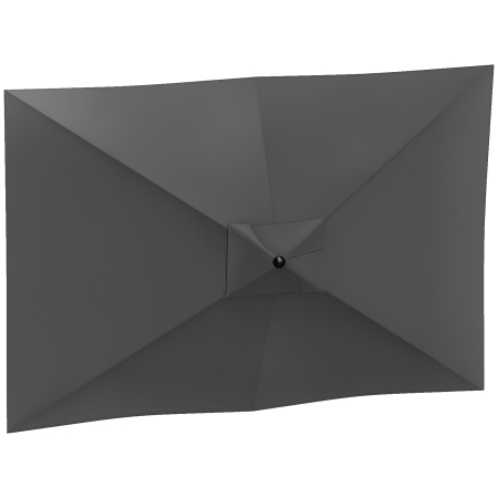 Prelate, pavilioane, umbrele terasa -  Panza de Schimb pentru Umbrela Dreptunghiulara 3x2 m cu 6 Spite, Poliester Anti-UV 50+, Gri