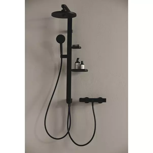 Para de dus din aluminiu Ideal Standard Alu+ negru mat cu 2 tipuri de jet [1]