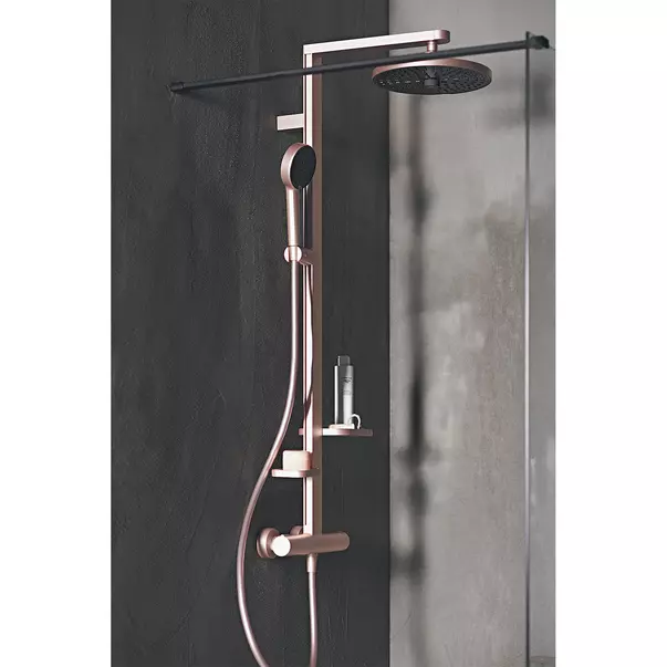 Para de dus din aluminiu Ideal Standard Alu+ rose mat cu 2 tipuri de jet [7]