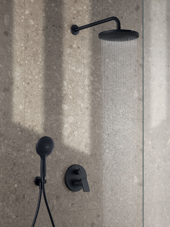 Para de dus Duravit UV0650017046, dus, diametru 120 mm, 3 functii, montaj universal, racord 1/2'', negru [3]