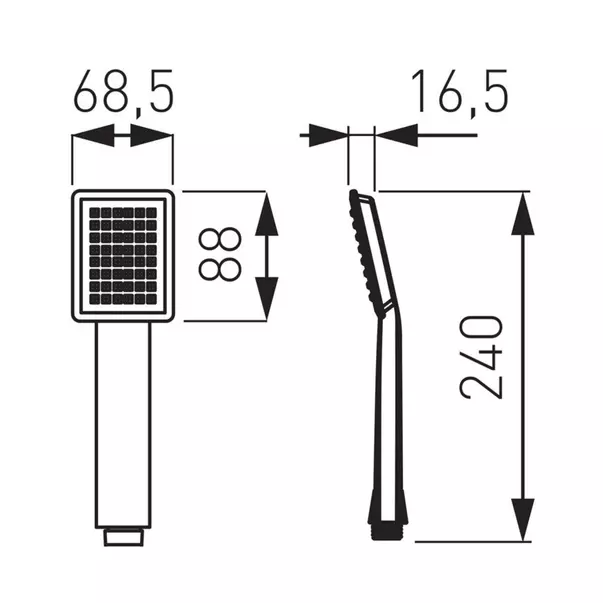 Para de dus FDesign Anima Quadro 1 functie negru mat [1]