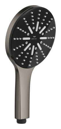 Pare, furtunuri si accesorii - Para de dus Grohe 101676AL00, SPA AQUA, 130 mm, 3 functii, ABS/acril, mat, grafit