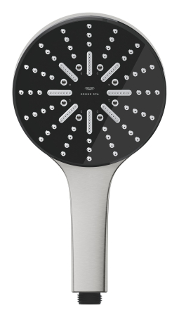 Para de dus Grohe 101676DC00, SPA AQUA, 130 mm, 3 functii, ABS/acril, mat, otel satinat [1]