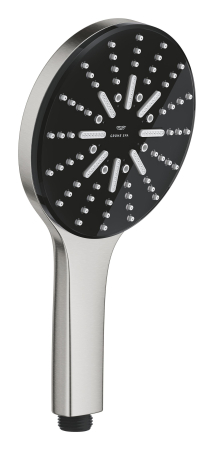 Pare, furtunuri si accesorii - Para de dus Grohe 101676DC00, SPA AQUA, 130 mm, 3 functii, ABS/acril, mat, otel satinat