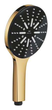Pare, furtunuri si accesorii - Para de dus Grohe 101676GL00, SPA AQUA, 130 mm, 3 functii, ABS/acril, lucios, auriu