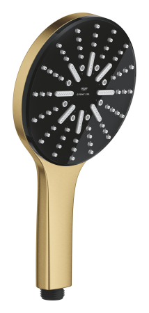 Pare, furtunuri si accesorii - Para de dus Grohe 101676GN00, SPA AQUA, 130 mm, 3 functii, ABS/acril, mat, auriu