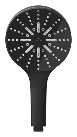 Para de dus Grohe 101676KF00, SPA AQUA, 130 mm, 3 functii, ABS/acril, mat, negru [1]