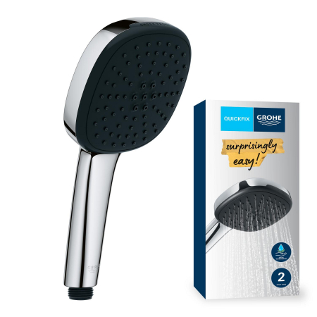 Para de dus Grohe 26397001, 110 mm, 211 mm, 2 functii, 1/2 racord, sistem anticalcar, universal, Crom [11]