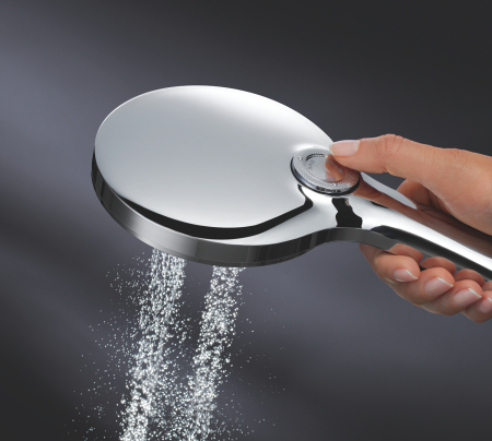 Para de dus Grohe 26544LS0, Rainshower SmartActive 130, 1/2'', universala, 3 pulverizari, anti-calcar, crom/alb [8]