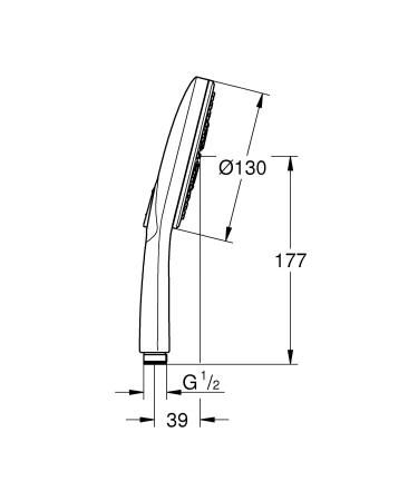Para de dus Grohe 26574DC0, SmartActive, 1/2'', 3 functii, 130 mm, ABS, mat, otel satinat [2]
