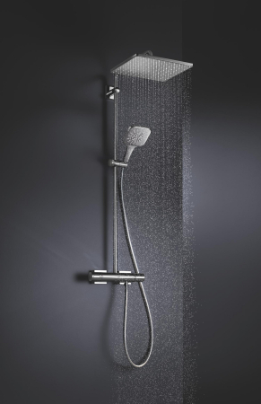 Para de dus Grohe 26582000, SmartActive Cube, diametru 130 mm, 3 functii, montaj universal, racord 1/2'', crom [10]