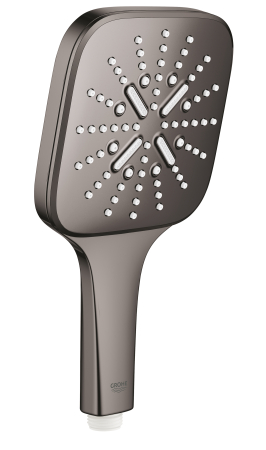 Pare, furtunuri si accesorii - Para de dus Grohe 26582A00, Rainshower SmartActive Cube 130, 1/2'', 3 functii, lucios, grafit