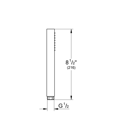 Para de dus Grohe 26885000, 25 mm, 216 mm, 1 functii, 1/2 racord, sistem anticalcar, universal, Crom [4]