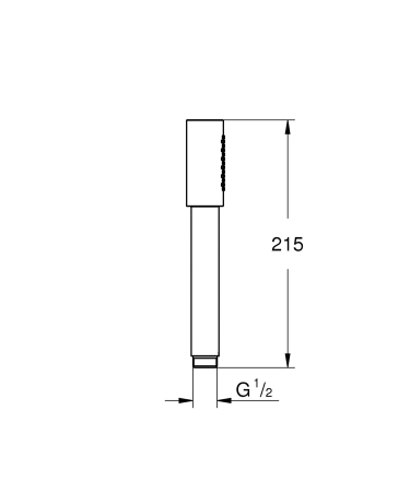 Para de dus Grohe 26891000, 25 mm, 262 mm, 1 functii, 1/2 racord, sistem anticalcar, universal, Crom [3]