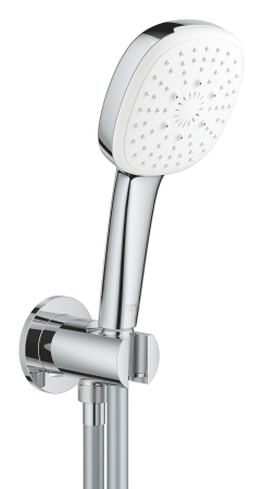 Sisteme de dus - Para de dus Grohe 26910003, 110 mm, 1.5 m, 221 mm, 3 functii, 1/2 racord, sistem anticalcar, universal, Crom