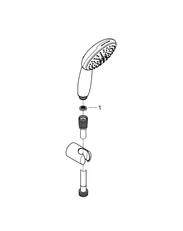 Para de dus Grohe 26919003, 110 mm, 1.5 m, 211 mm, 2 functii, 1/2 racord, sistem anticalcar, universal, Crom [7]