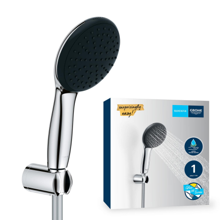 Para de dus Grohe 27944001, 110 mm, 1.75 m, 211 mm, 1 functii, 1/2 racord, sistem anticalcar, universal, Crom [16]