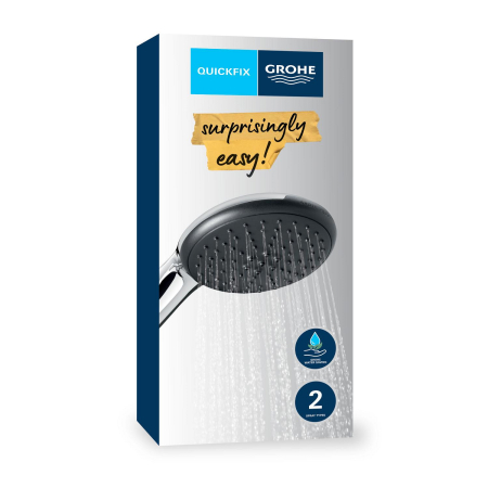 Para de dus Grohe 27946001, 110 mm, 221 mm, 2 functii, 1/2 racord, sistem anticalcar, universal, Crom [14]
