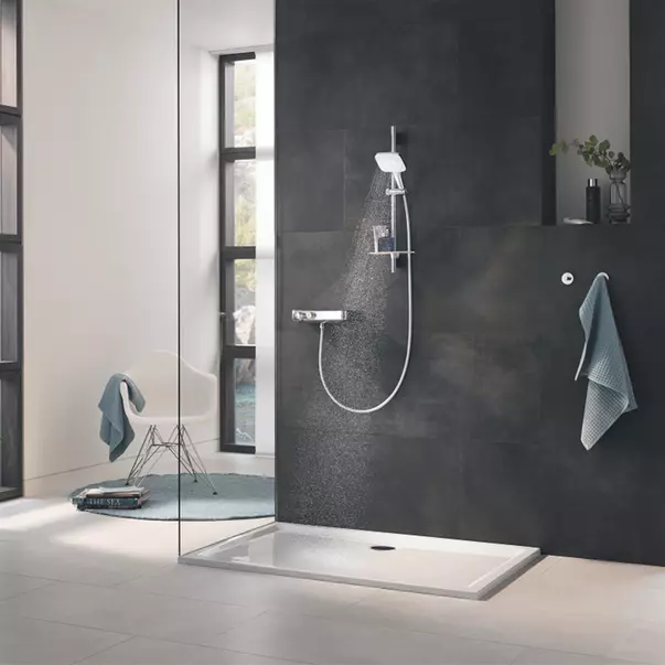 Para de dus Grohe Rainshower SmartActive 130 Cube 3 functii auriu periat Cool Sunrise [2]