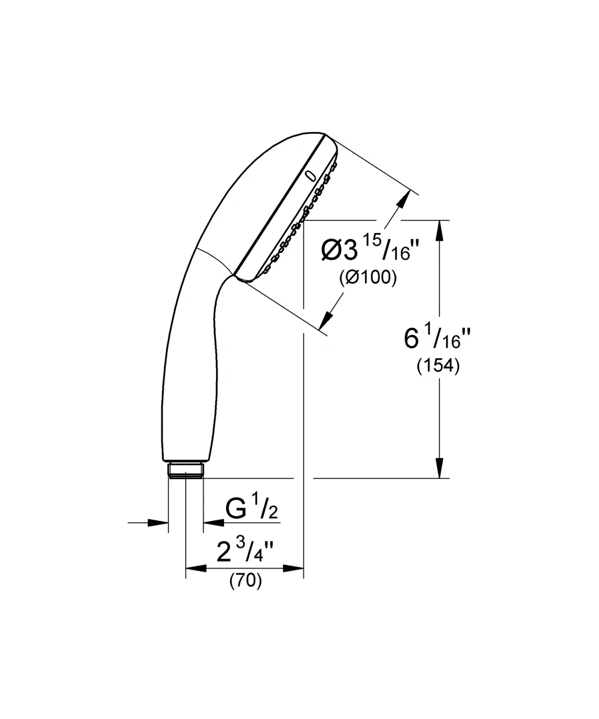 Para de dus Grohe Tempesta 100 2759710e, 2 functii, anti-calcar, crom [2]