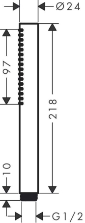 Para de dus Hansgrohe Pulsify S, 25 mm, 1 functie, mat, negru, 24126670 [4]