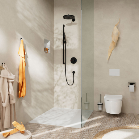Para de dus Hansgrohe Pulsify S, 25 mm, 1 functie, mat, negru, 24126670 [3]