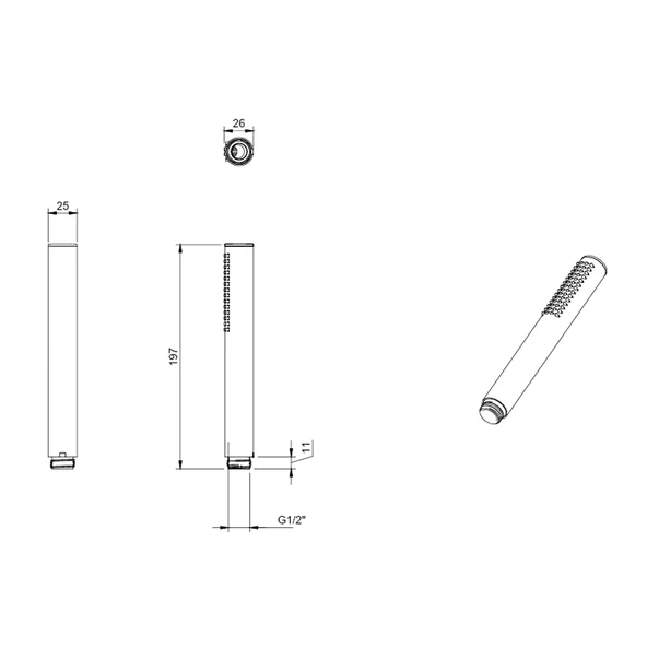 Para de dus Villeroy&Boch Verve nichel periat cu 1 functie [5]
