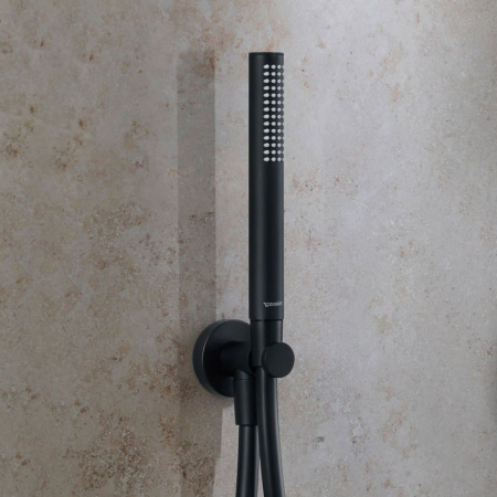 Para dus Duravit UV0640001046, 25 mm, 197 mm, 1 functii, 1/2 racord, sistem anticalcar, universal, Negru [2]