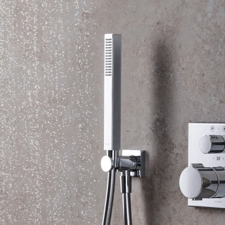 Para dus Duravit UV0642002010, 22 mm, 222 mm, 1 functii, 1/2 racord, sistem anticalcar, universal, Crom [2]