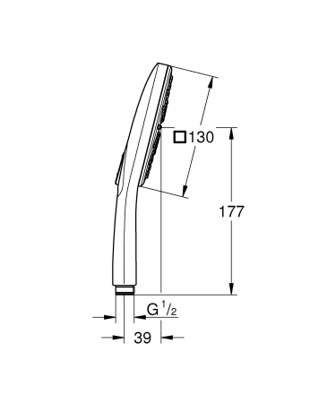 Para dus Grohe 26582DA0, SmartActive Cube, universala, 130 mm, 3 functii, lucios, cupru [6]